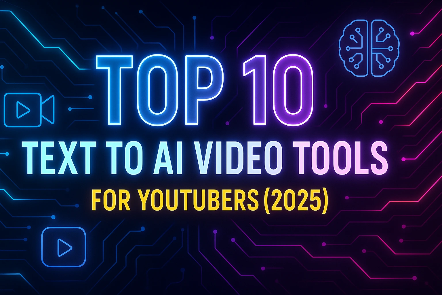 top 10 text to ai video tools in 2025 for youtube