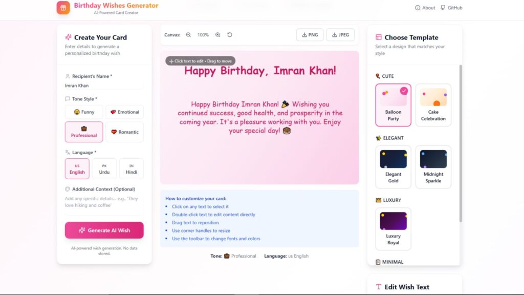Build an AI Birthday Wishes Image Generator with Next.js